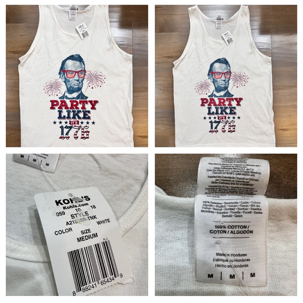 USA party like it’s 1776 men’s tank top